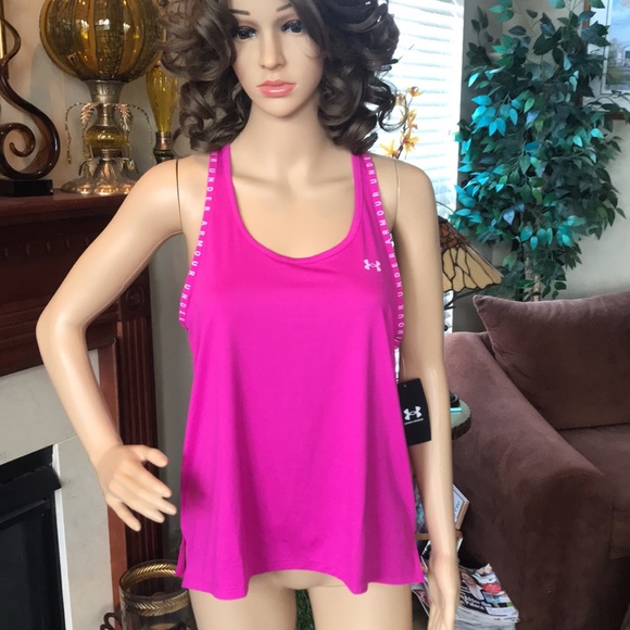 Brand New Under Armour Heatgear Pink Tank Top - Picture 6 of 15